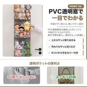 吊り下げ収納 ドア収納ポケット クローゼット収...の詳細画像4