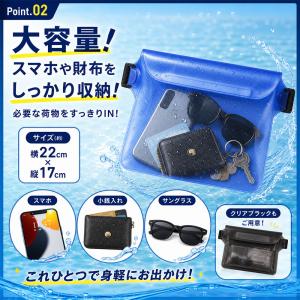 防水ポーチ ウエストポーチ スマホ 防水ケース...の詳細画像3