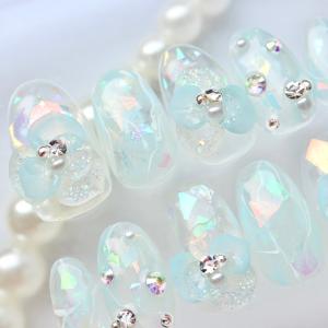 ゴールドラインジェリーデザイン ジェルネイルチップ 付け爪 : DINA