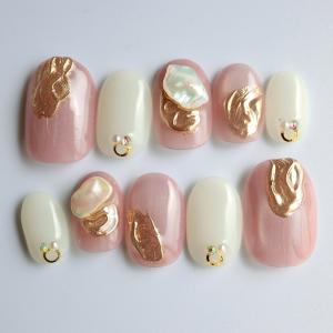 ネイルチップ グレージュニュアンスマットマグネット サイズオーダー