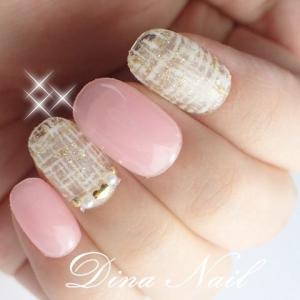 ジェルネイルチップ キュートピンクにツイード サイズオーダー ショート つけ爪 デザイン El102 Dinaネイル 通販 Yahoo ショッピング