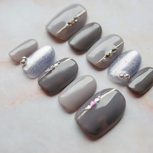 ジェルネイル フットネイルチップ オレンジメタルフレンチ サイズ