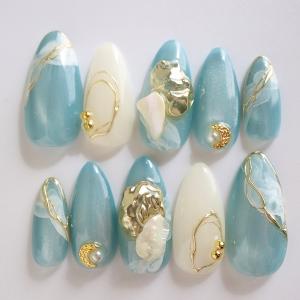ジェルネイルチップ ペディキュア フットネイル 足用ネイルチップ 付け
