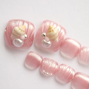 ジェルネイルチップ フットネイル ペディキュア レッドマグネット