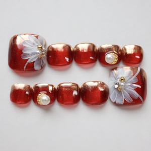 ジェルネイルチップ サイズオーダー フットネイル ペディキュア