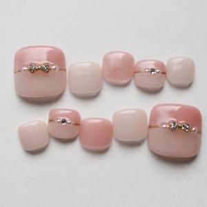 ジェルネイルチップ ペディキュア フットネイル パープルマグネット