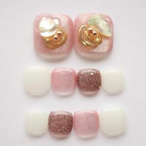 ジェルネイルチップ ペディキュア フットネイル 足用ネイルチップ 付け