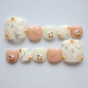 ジェルネイルチップ ペディキュア フットネイル 足用ネイルチップ 付け
