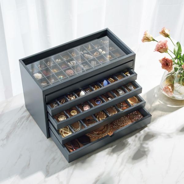 ディスプレイジュエリーボックス 幅40cm 小物収納 フリーボックス アクセサリー収納ケース ジュエ...