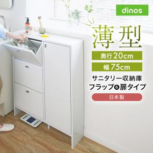 dinos（ディノス） 薄型奥行20cmサニタリー収納庫 フラップ＆扉タイプ