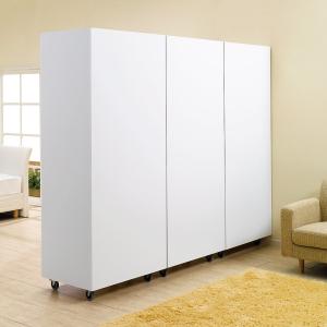 移動式間仕切りクローゼットワードローブ 板扉タ...の詳細画像1