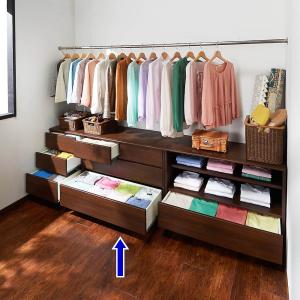 ≪幅100奥行56高さ72cm≫ クローゼットスペースをより美しく、より有効利用できる収納シリーズ フルスライドチェスト 衣類収納 押入れ クローゼット収納 632836