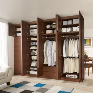 壁面間仕切りワードローブ ブレザー・幅80cm リビング収納 パーテーション 間仕切り 644846