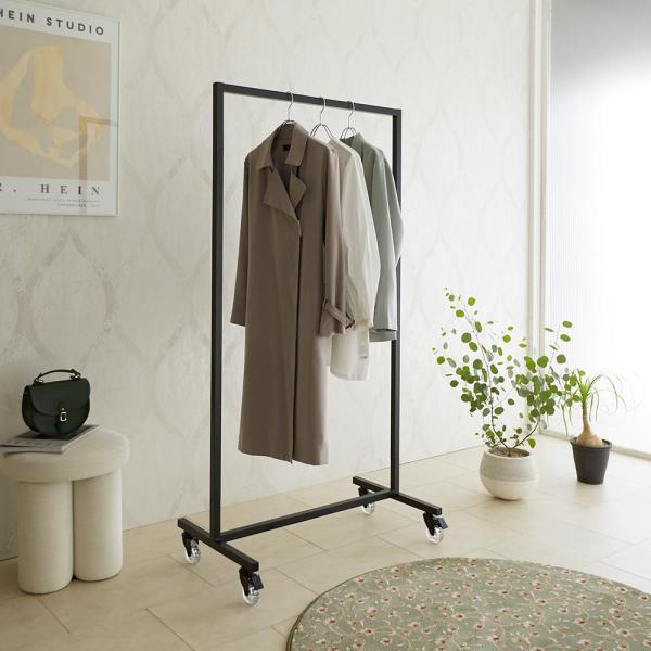 HS/エイチエス 頑丈ハンガーラック 幅82cm 衣類収納 ハンガーラック パイプハンガー H957...