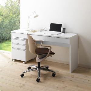 ホームオフィス家具 薄型 日本製 引き出し付き サイド 机 シンプルデスクシリーズ 薄型デスク 幅150cm 733130