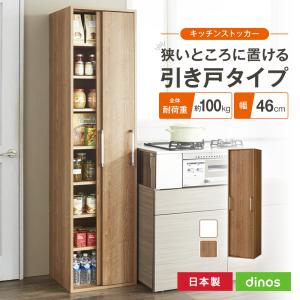 dinos（ディノス） 頑丈引き戸キッチンストッカー 幅46cm キッチン収納