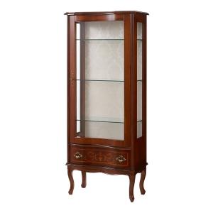 イタリア 5段 チェスト 茶 87cm 象嵌 猫脚 完成品 イタリア製 054/5