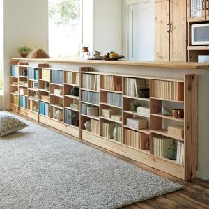 本棚 ラック シェルフ CDラック DVDラック 可動式 壁面 頑丈 国産 薄型収納 北欧 杉 すき間収納 薄型奥行15cm 国産杉の天然木ラック 幅160高さ85cm 730408