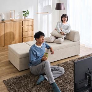 コンパクト収納ソファベッド 椅子 チェア ベン...の詳細画像2