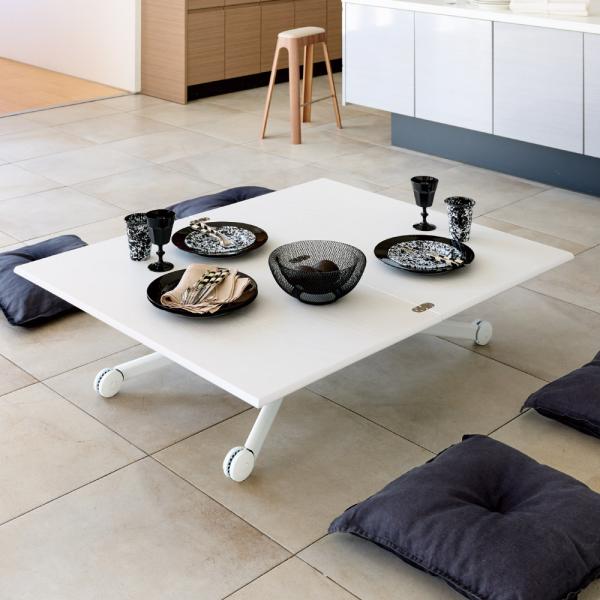 昇降式テーブル リビング ダイニング センターテーブル ソファ リフティング リビングテーブル Le...