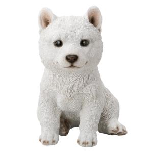 白柴犬のオーナメント 子 ガーデン 置物 G02719 ディノス