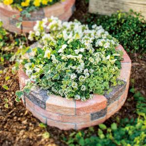 ガーデニング フラワー ガーデニング用品 エクステリア プランター 鉢 フラワースタンド レンガ風花壇 円形50cm1面分 G305 ディノス家具yahoo ショッピング店 通販 Yahoo ショッピング