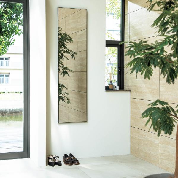 スタイリスト小山田早織×ディノス「割れない軽量フィルムミラー」コラボモデル 姿見40×150cm 防...