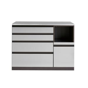 ステンレスバイブレーション仕上げ天板カウンター 幅120cm キッチン収納 キッチンカウンター 629802 ディノス