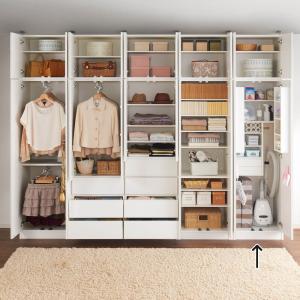 dinos（ディノス） システム壁面ワードローブ ハンガー＆引き出し・幅