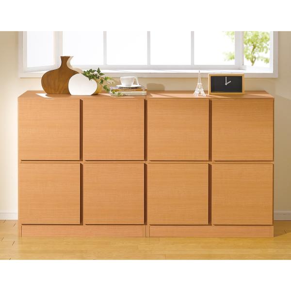 スクエアリビングキャビネット 2段扉＆引き出し リビング収納 キャビネット リビングボード 5305...