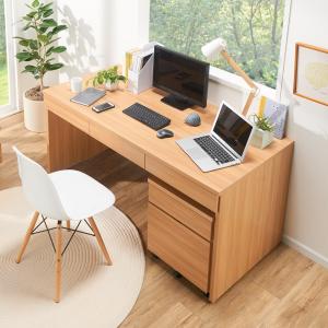 MODERNO 140幅×50奥行デスク + 53プリンターワゴン 2点セット モデルノ