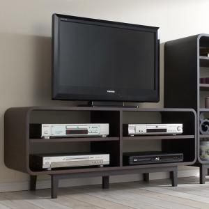 テレビ台 テレビボード ミドルタイプテレビ台 テレビ台 幅120高さ52cm 2段2連 脚付き 【ラウンドシェルフシリーズ】 BS0993