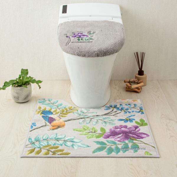 バス用品 トイレ用品 トイレマット 便座カバー 抗菌 ≪普通判マット約63×63cm≫ デザイナーズ...