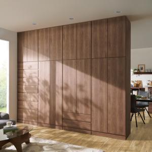 壁面間仕切りワードローブ ハンガーラック2段・幅80cm リビング収納 パーテーション 間仕切り 644844