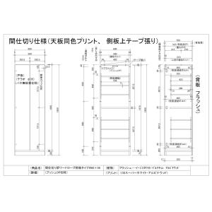 壁面間仕切りワードローブ 棚タイプ・幅60cm...の詳細画像5