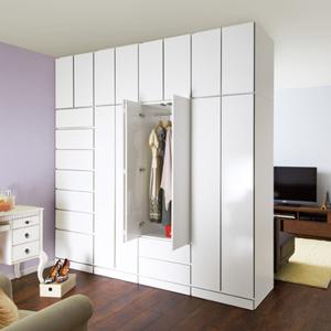 壁面間仕切りワードローブ タワーチェスト・幅60cm リビング収納 パーテーション 間仕切り 644849 爆買