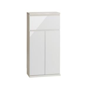 Marblenome/マーブルノーム 薄型サニタリーストッカー 幅45cm 引き出し＋扉 トイレ 洗面所 ランドリー収納 洗面所収納 隙間収納 H92227