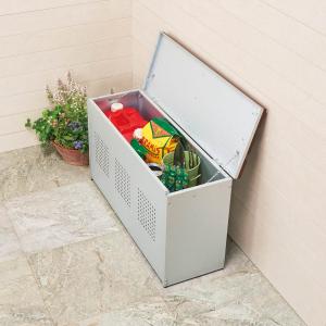 薄型ベランダ収納ベンチ 幅90cm ガーデンファニチャー ガーデンチェア ベンチ 532916