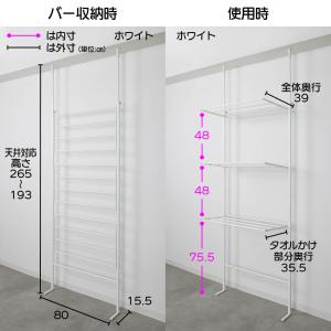 超薄型 省スペース 平干し 壁際収納 壁面収納...の詳細画像5