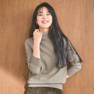 dinos（ディノス） ヘアリーニット ビジューボタン カーディガン