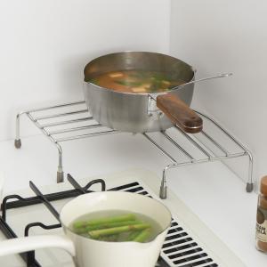 家事問屋 コーナーラック キッチン用品収納 コンロ周り収納 KR1273 ディノス