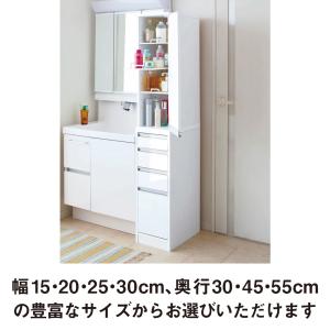 サイズが豊富な光沢すき間収納庫 幅20cm・奥...の詳細画像3