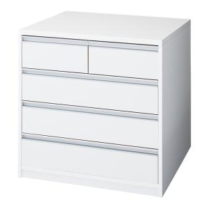 日本製 完成品 押入れ たんす 幅75cm 奥行65cm 3段 ホワイト 白 国産