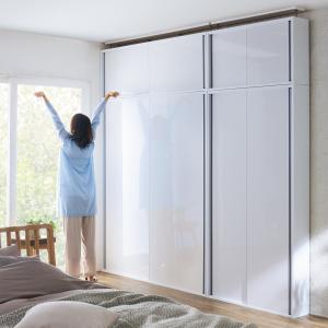 dinos（ディノス） 光沢仕様 引き戸壁面収納本棚 幅90奥行40高さ180cm