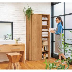 すっきり隠せる薄型引き戸収納庫 幅60cm ト...の詳細画像1