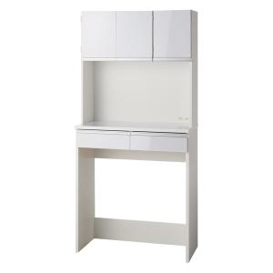 キッチン通路をキレイにする！下オープンダイニングシリーズ キッチンボード・幅90cm高さ190cm キッチン収納 レンジ台 キッチンラック 528507｜dinos