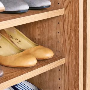 天然木調引き戸シューズボックス ハイ(高さ18...の詳細画像4