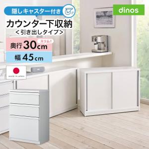 dinos（ディノス） ストレートカウンター下引き戸収納庫 幅90 奥行20cm