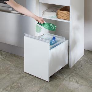 ゴミ袋も掛けられる家具調ワゴン 幅35cmタイプ キッチン収納 キッチン 収納カート 586813 ディノス