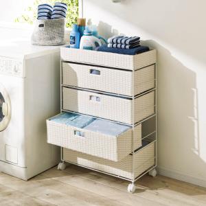 【ボックス付き収納ワゴン】リバーシブル(ホワイト/シルバー)ディノス ボックス付きリバーシブル すき間収納庫 幅21奥行58cm 通販 - ディノス